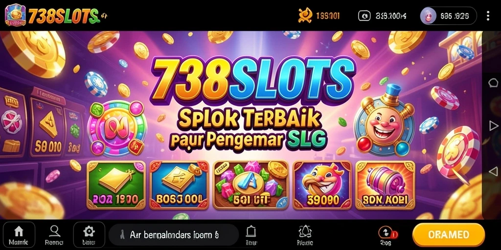 Tampilan gameplay menarik di aplikasi 738SLOTS.