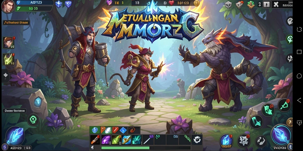 Gameplay menarik dalam dunia fantasi MMORPG.