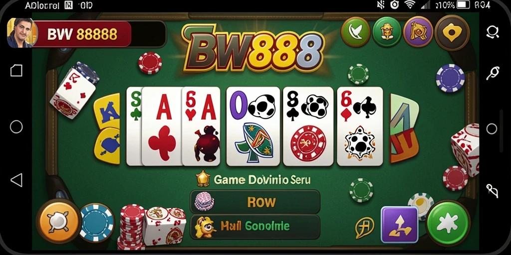 Screenshot dari gameplay Domino BW888 yang menegangkan dan seru.