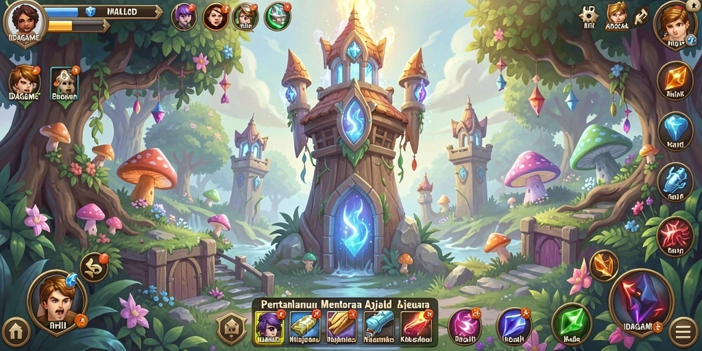 Gameplay menawan IDAGAME dengan strategi Tower Defense.