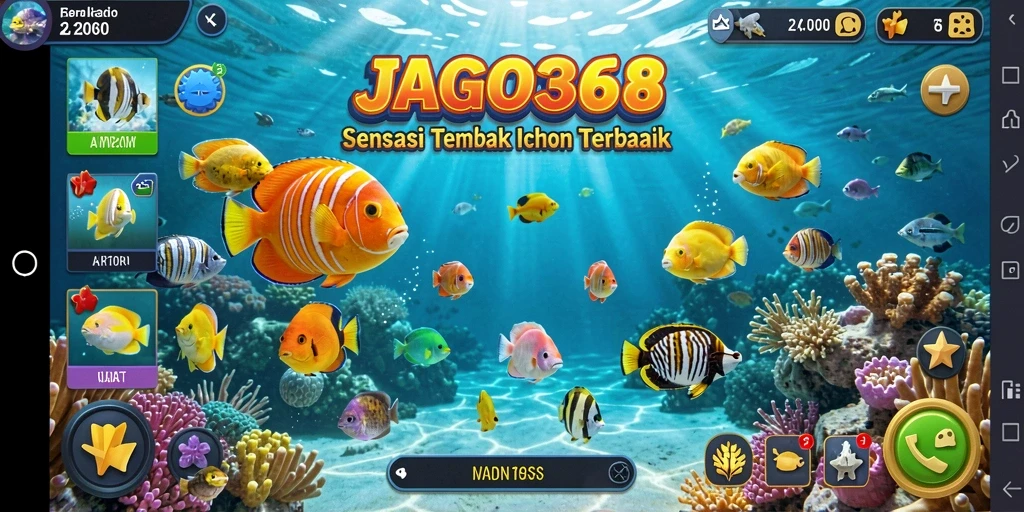 Tampilan gameplay menembak ikan yang seru di JAGO368.