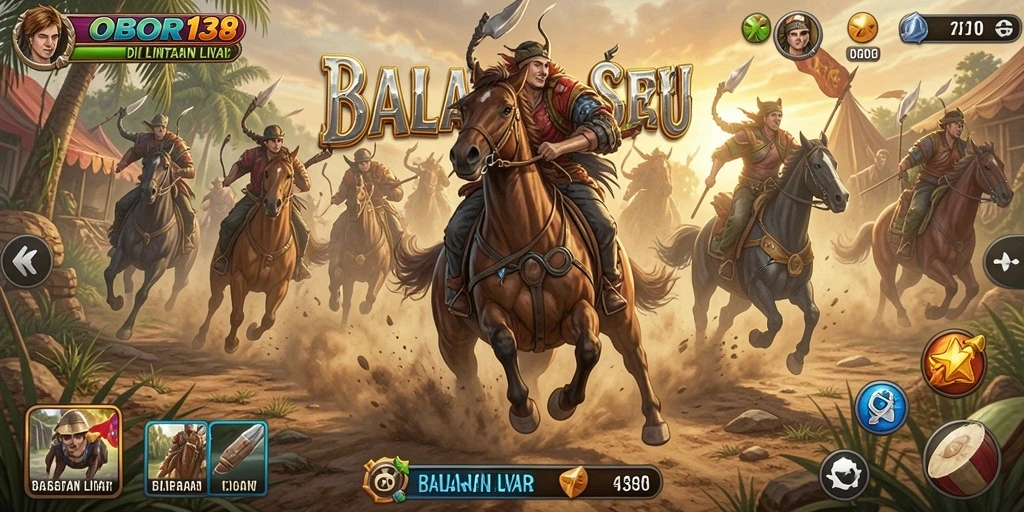 Tampilan balapan seru di OBOR138 dengan kendaraan cepat.