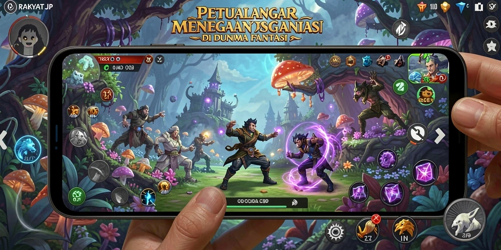 Tampilan screenshot RAKYATJP menampilkan aksi petualangan yang mendebarkan.