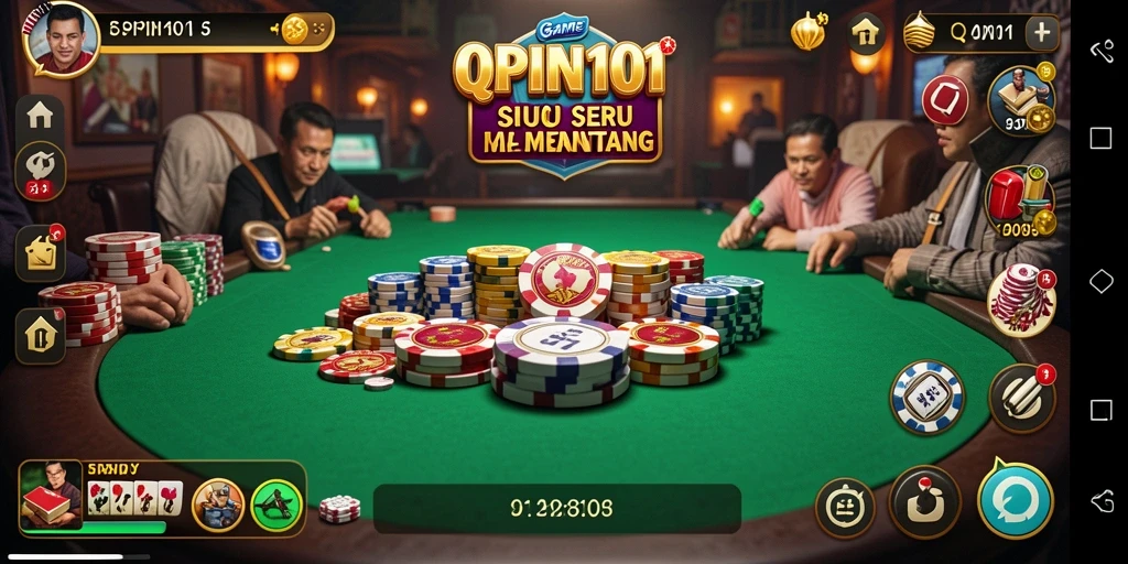 Tampilan gameplay QiuQiu yang seru dan menantang di SPIN101.