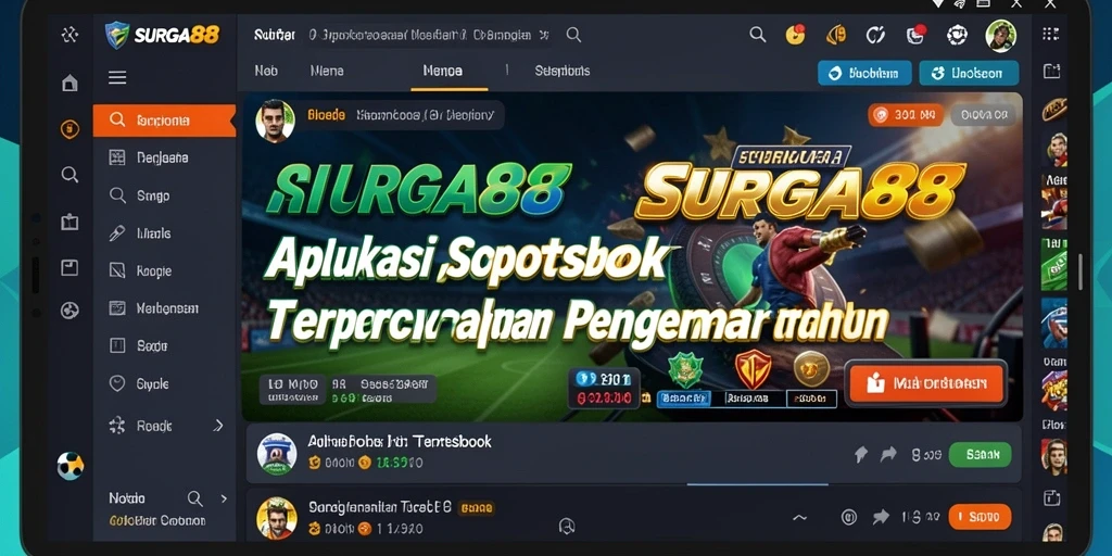 Tampilan gameplay menarik dari aplikasi SPORTSBOOK SURGA88.