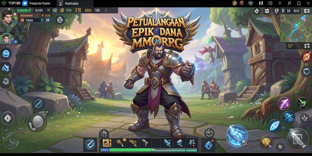 Screenshot gameplay TOPI189 yang menunjukkan keindahan dunia MMORPG.