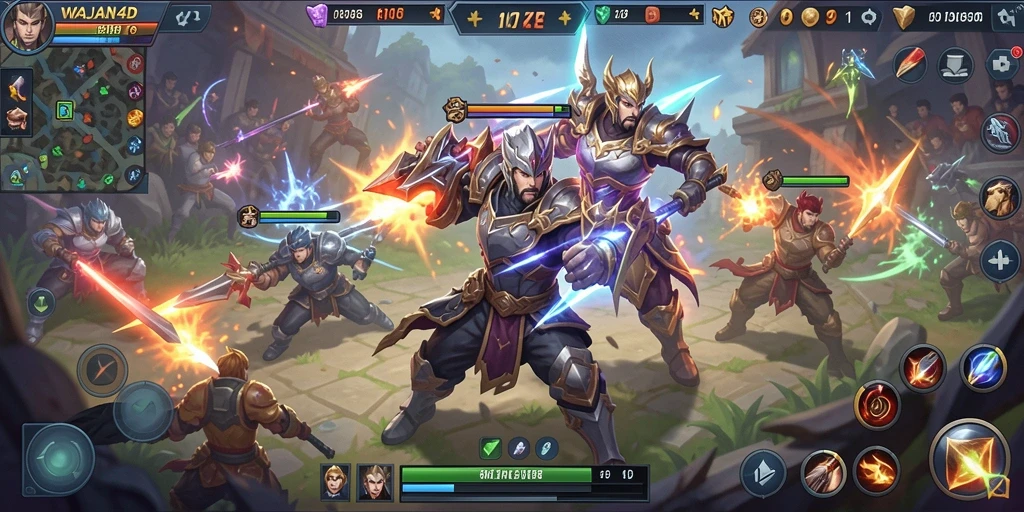 Gameplay MOBA yang seru dan mendebarkan di WAJAN4D.