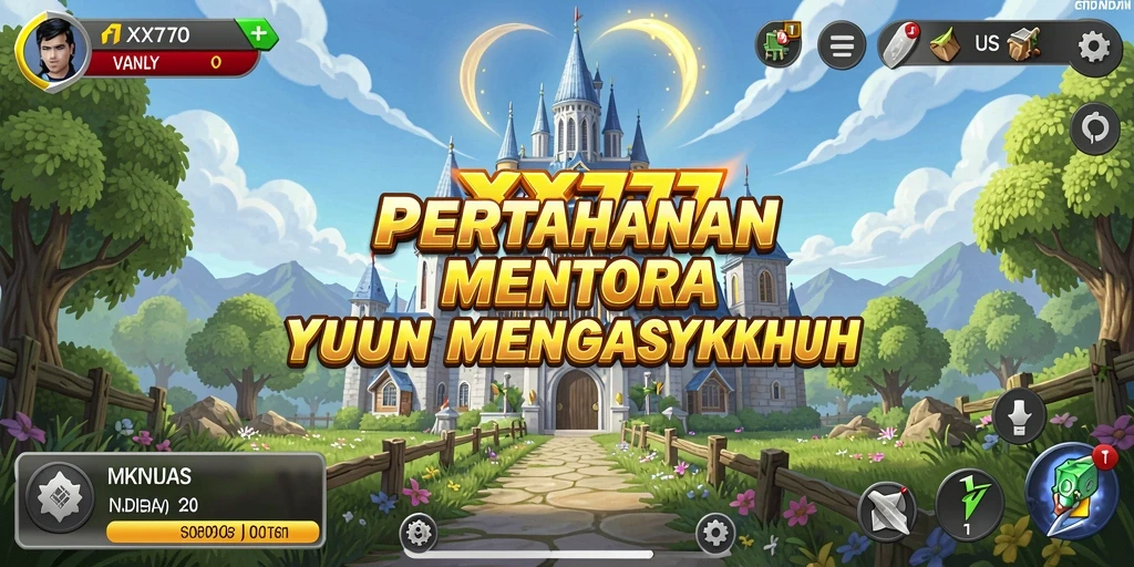 Tampilan gameplay <strong>XXX777</strong> yang mendebarkan dalam mode Tower Defense.